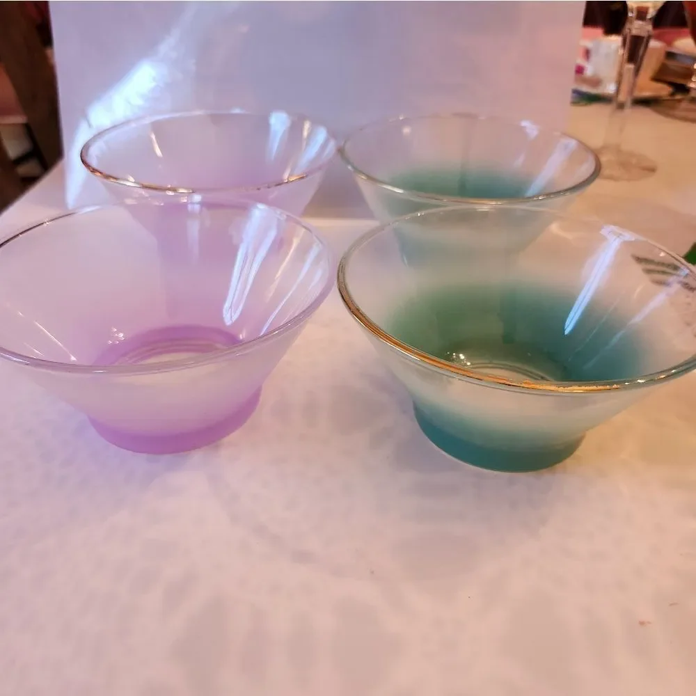 Vintage Pastel Glass Bowl Collection